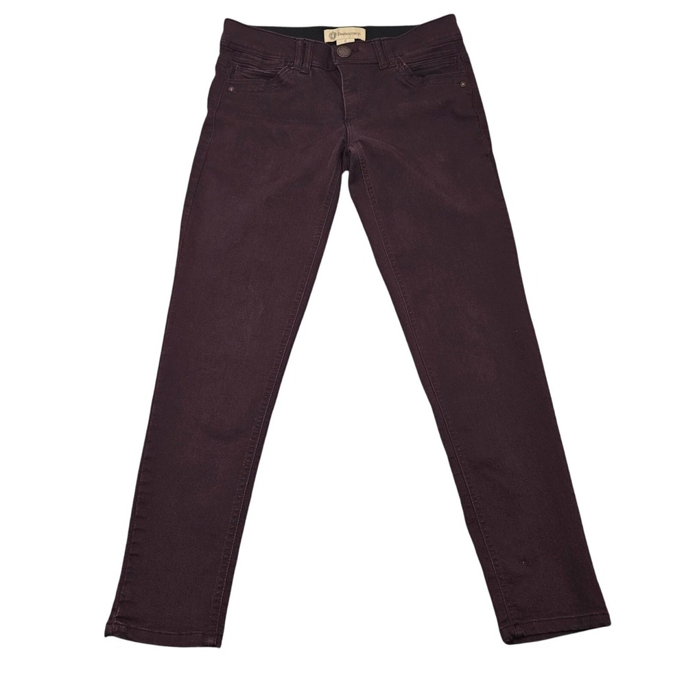 Democracy Pants Size 6 Purple Ab Technology Skinny Stretch Eggplant Plum Red